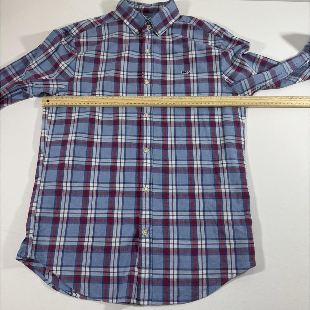 vineyard vine whale shirt Men's Size Small Blue/red/white plaid - Picture 6 of 8